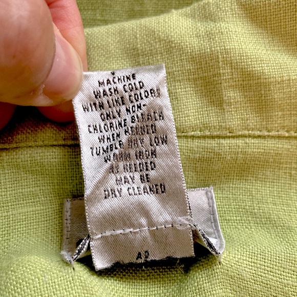 CHICOS Blazer Jacket Linen Highlighter Neon Green Lightweight Womens Extra Large - Picture 11 of 13